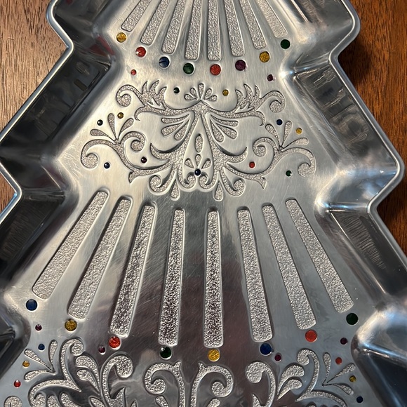 NIB Gorham Christmas in Color Tree Tray. - Picture 3 of 7